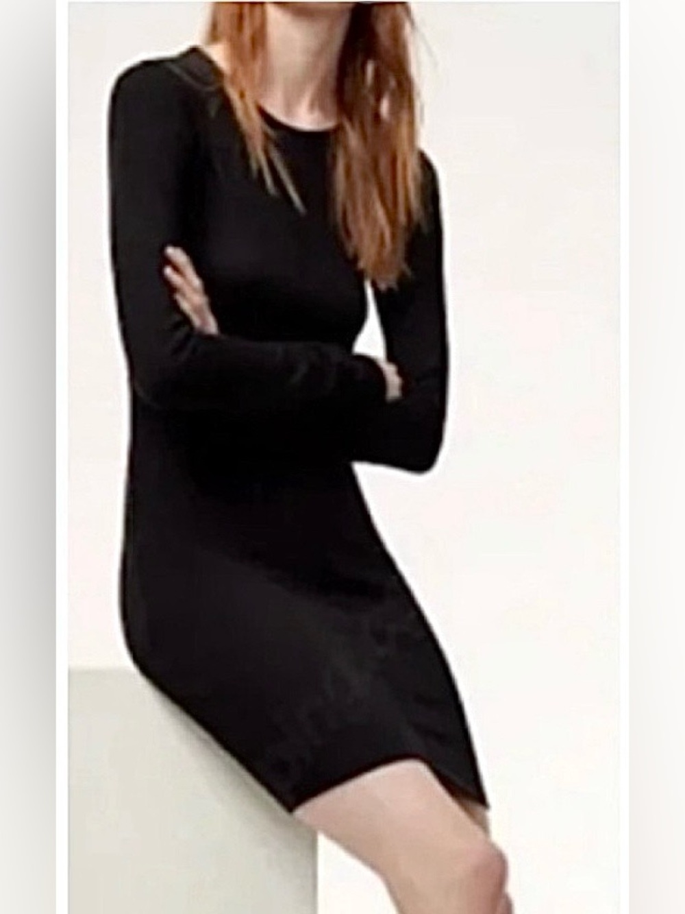 ARITZIA / Wilfred Free Crew Neck Long Sleeve Jersey Sweater Dress Size M